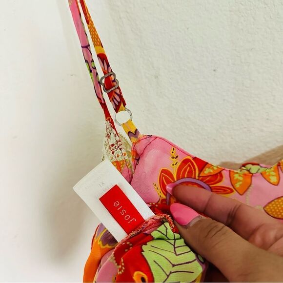 EUC Josie Natori  Y2K Vintage Orange Print Cami XL - Picture 5 of 6